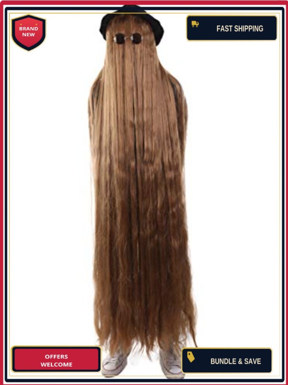 HPO Dapper Creature Playboy Wig Collection Extra Long 66 Inch Costume